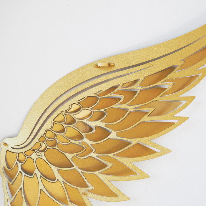 Wallity Angel Wings Metal Wall Art Set - APT705 Dorado